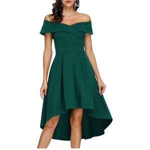 Emerald Green A-line Dress